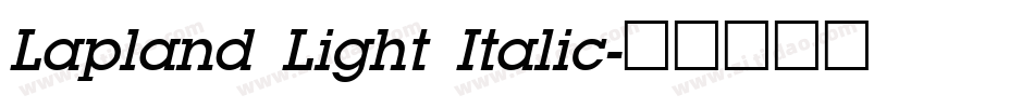 Lapland Light Italic字体转换